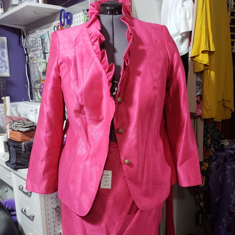 Hot Pink 2pc Suit